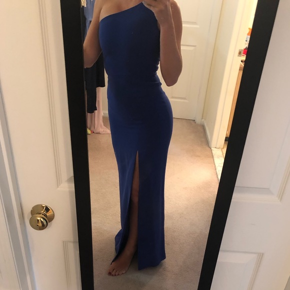 Calvin Klein Dresses & Skirts - CALVIN KLEIN ROYAL BLUE ONE SHOULDER LONG DRESS 2